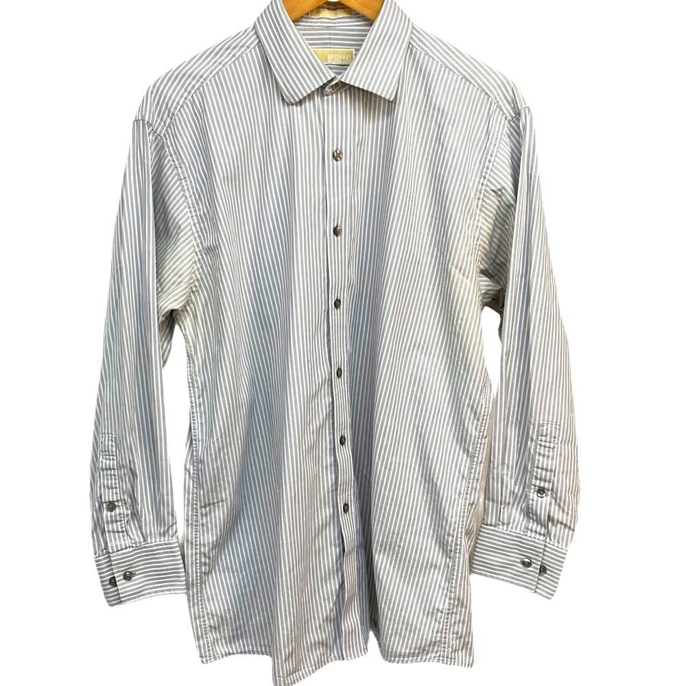 MICHAEL Michael Kors shirt Grey White Stripe. 16.5